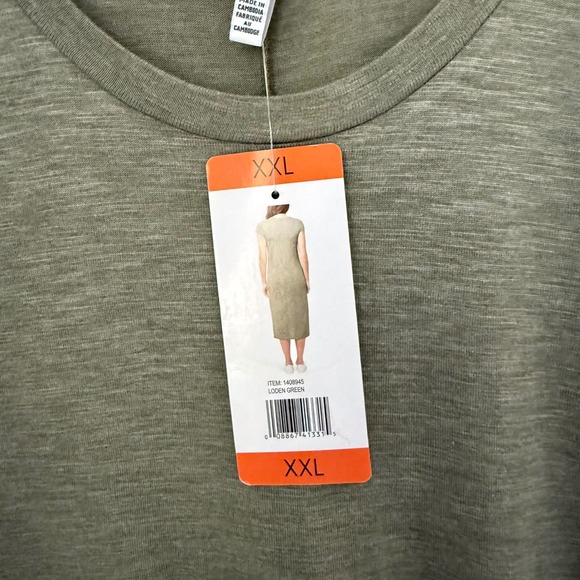 NWT Jessica Simpson Loden Green Midi T-Shirt Dress Size XXL - Picture 7 of 8